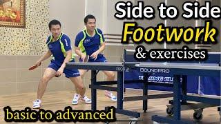 Side to Side Footwork from basic to advanced and exercises | Tutorial