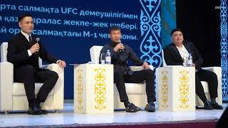 Шавкат Рахмонов, казахстанский боец UFC, провел пресс конференцию в гцк «Онер» в Экибастузе