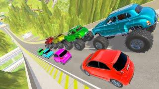 HT Gameplay Crash # 473 | Monster Trucks vs Epic High Speed Longs Jumps & Big Cars vs Speed Bumps