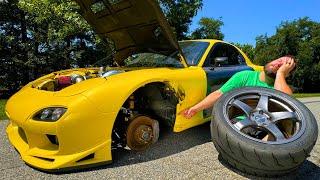 The Wheel FELL OFF My Mazda Rx7 Project While DRIVING!