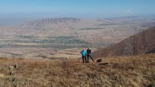 Chunkurchak Panorama view over Chuy Valley and Kyrgyz Ala-Too Mountains