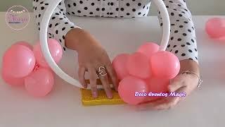 Cómo hacer un entro de mesa con globos fiesta de cumpleaños de Barbie