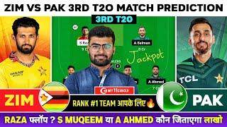 ZIM vs PAK Dream11, ZIM vs PAK Dream11 Prediction, Zimbabwe vs Pakistan T20 Dream11 Team Today