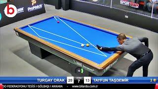 TAYFUN TAŞDEMİR vs TURGAY ORAK | 3 BANT BİLARDO 2.ETAP FİNAL ! 3 Cushion billiards GREAT FINAL MATCH