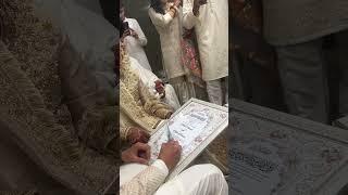 Symbol of Love: A couple signing my 'Phool' Nikkah Certificate #shorts