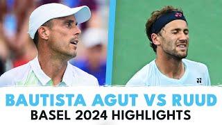 Bautista Agut Upsets Casper Ruud In Basel  | Basel 2024 Highlights