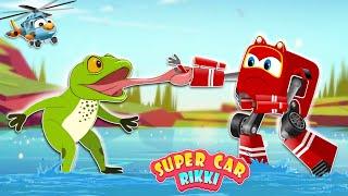 Supercar Rikki Saves the City from the Mother Frog Attack