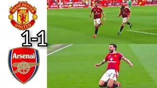 Man United vs Arsenal highlights (1-1)  | Bruno Fernandes free kick