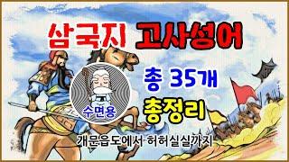 [삼국지 독파] 삼국지에서 유래된 고사성어 35개 총정리 [중간광고 없음] 오디오북 [잠이 솔솔 수면용] 역사이야기 - 화요일 [어원 역사야담]