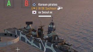 Force of Warships - [DE Sachsen] First driving after full upgrade. #so fast, good warship