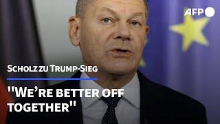 Scholz zu Trump-Sieg: "We’re better off together" | AFP