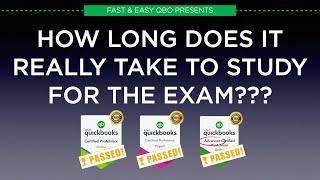 How long does it take to study for the QBO ProAdvisor exam?