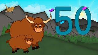 Count 1 to 50 – Soft Music for Children – Happy Relaxing Music for Kids – Counting to 50 by 123ABCtv