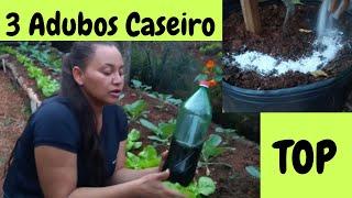 3 ADUBOS CASEIROS para todas as plantas APRENDA