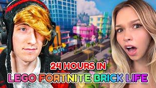  LIVE 24 hrs in my LEGO® Fortnite Brick Life w/ KreekCraft! #EpicPartner