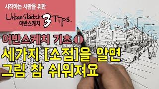 [Urban Sketch Basic 1] It's easy to draw with a perspective method when you know the three 'VP'!