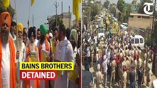 Jalandhar: Bains brothers hold protest march over alleged scholarship scam, detained