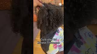 Keratin on curly hair #naturalhair #keratintreatment #curlynatural