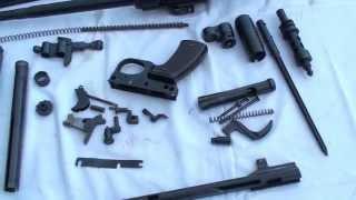 FG42 Fallschirmjägergewehr disassembled into parts close look