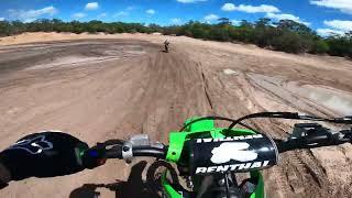 2024 KX450 laps around the pit at Croom