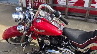 USED 2011 HARLEY SOFTTAIL DELUXE FOR SALE IN MI WITH CANDY APPLE RED METALLIC PAINT!