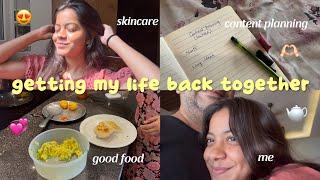 Getting my LIFE *Back Together*‍ | Family Vlog | studies, skincare, content planning & more