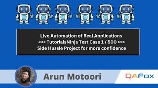 Live Automation of Real Projects using Selenium Java - TutorialsNinja Test Case 1/500 Automated