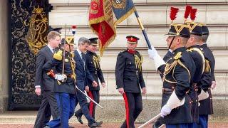 Historic Day! British Army and French Duo Changing of the Guard Rehearsal for Historic Event