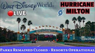 LIVE: WALT DISNEY WORLD after HURRICANE MILTON! Theme Parks Closed | Resorts Open #disney #milton