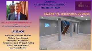 1022 49th PL NE, Washington, DC 20019 Modern  4 bed 2 bath home for sale