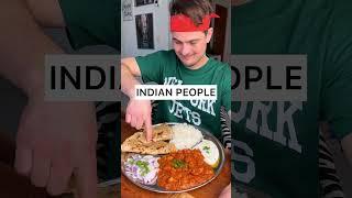 The best way to eat INDIAN food is definitely with HANDS️️| Normal vs Indian | CHEFKOUDY