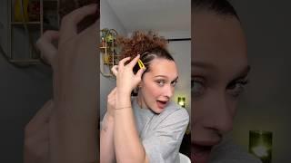 HEART SIDE PART HAIRSTYLE!! #curlyhair #hairstyletutorial #grwm