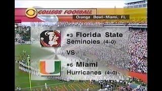 1996 #3 Florida State @ #6 Miami Fl No Huddle