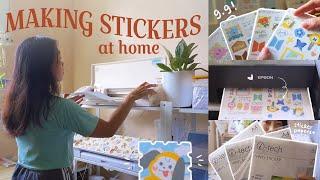 Printing stickers at home ON A BUDGET  DIY Printing sticker maker business package  FAN ART ONLY