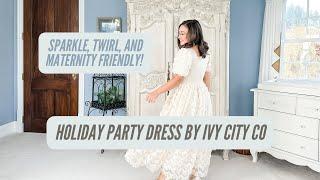 Ivy City Co Dresses Review | Cloud Nine Sparkle | Petite Modest Fashion