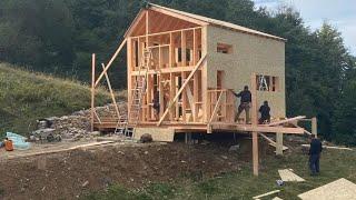 Constructie Tiny house pe sistem timber frame AframeRomania.ro