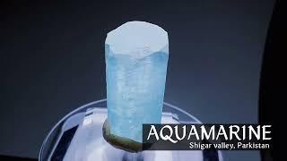 파키스탄의 천연 아쿠아마린 결정 Aquamarine from Pakistan 루페우스