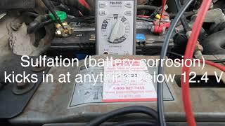 Testing battery and alternator using  multimeter