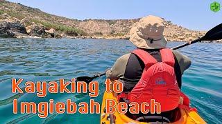 Kayaking to Imgiebah Beach Malta