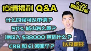 (字幕) 加拿大疫情福利新法案, Q&A 政策详解 | CRB 加拿大复苏福利, CRSB 病假福利, CRCB 护理福利, 新EI 失业保险金 | 多伦多温哥华资产赚钱 2020