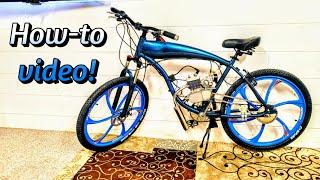 How to assemble a motorized bike! 49cc-100cc installation How-to with chapters! Full video