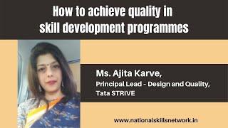 How to achieve quality in skill development programmes