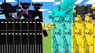 ENDERMEN vs DIAMOND & GOLD ARMY