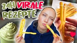 ich ernähre mich 24 stunden nur von viralen Rezepten | CARAMELLA