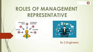 Roles of Management Representative (MR) | Internal auditor | Key person in Audit | Learn in Lockdown