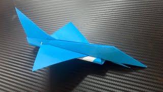 How to fold Thunderbolt easy origami fighter jet with a turret