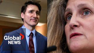 “Not an easy day”: Trudeau speaks for the 1st time since Freeland resignation | FULL