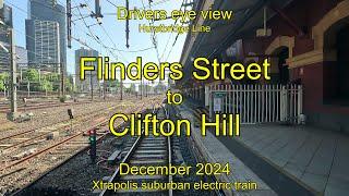 Drivers eye view, Flinders Street to Clifton Hill, Dec 2024