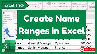 Creating Name Ranges in Excel | How to Create Dynamic Name Ranges in Excel | Urdu / Hindi