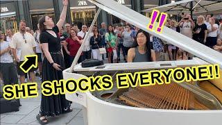 Experience Her Incredible Voice! Her Power Shines After 2:57  #streetpiano #youraisemeup